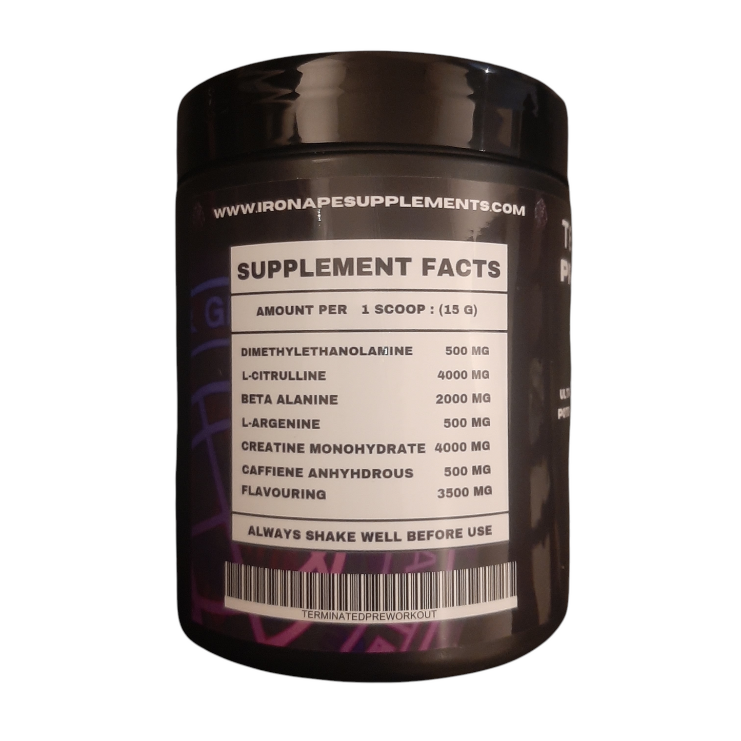 TERMINATED PRE WORKOUT POWDER BLUE RASPBERRY FLAVOUR VALUE PACK